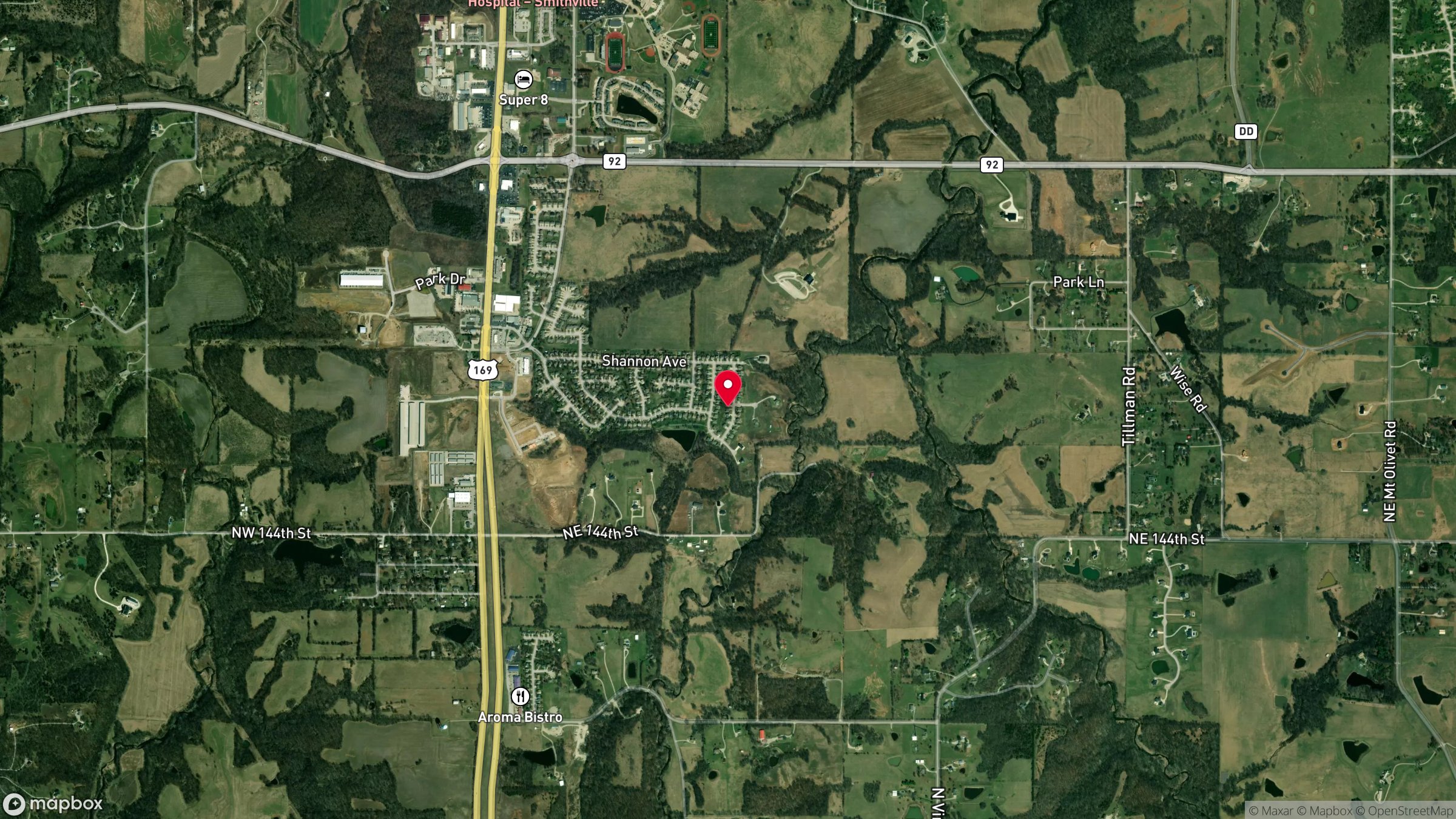 Hills of Shannon area aerial map - MoJo Real Estate Team